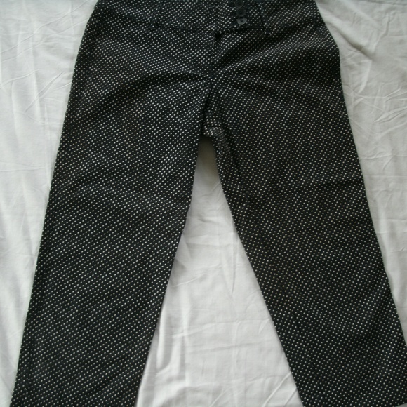 LOFT Capri Pants Polka Dot Cropped Marisa Navy Size 0P Petite - Picture 2 of 8